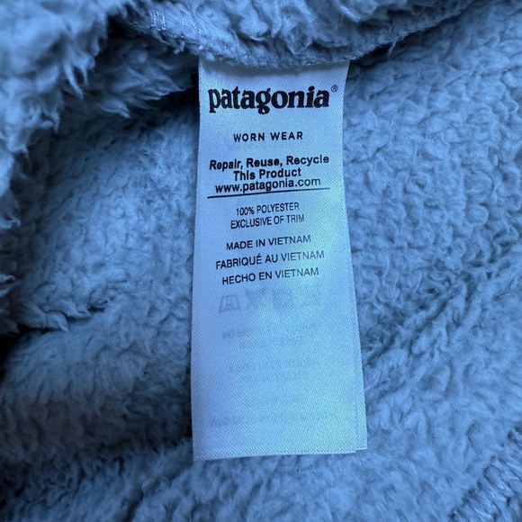 Patagonia Womens Medium Gray Fleece Quarter Zip Pullover Sweatshirt Cozy Sherpa - Picture 7 of 11